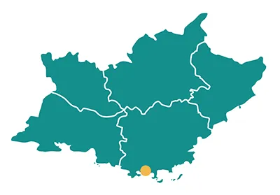 Carte PACA anse Méjean et anse Magaud
