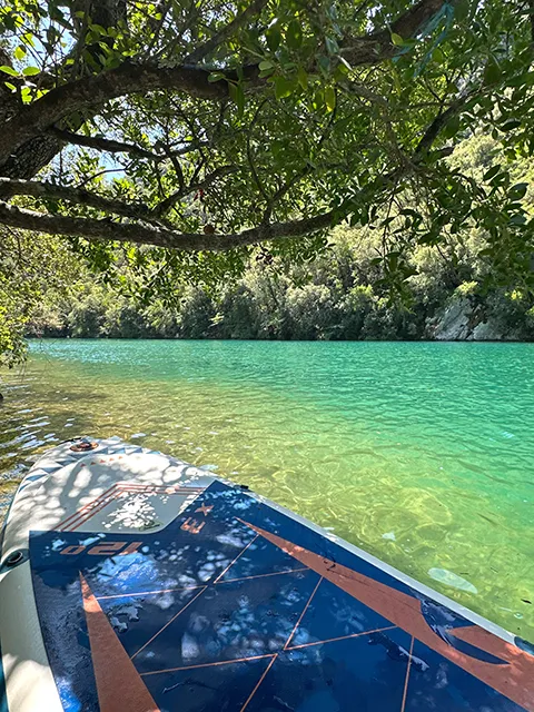 Se protéger dans les nombreuses criques du lac d'Esparron