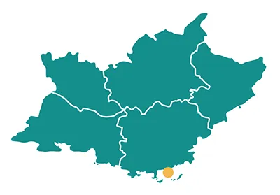 Carte PACA avec le Cap Taillat