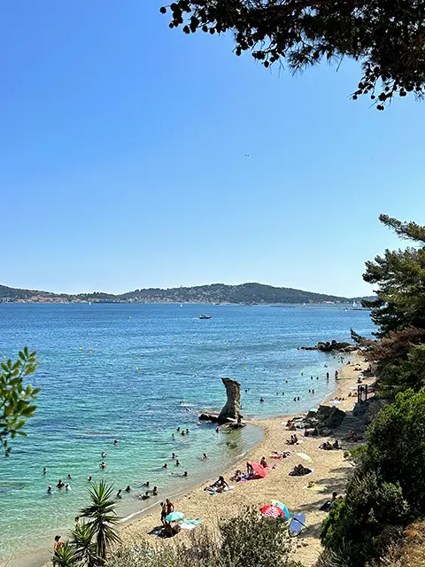 La plage de la Mitre à Toulon