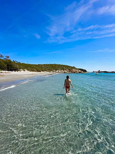 Arrivée à la plage du Luxembourg après 40mn de paddle